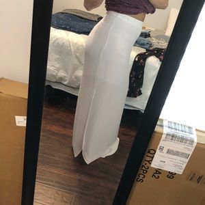 Blush pink maxi skirt